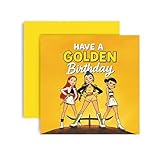 Huxters K-Pop Inspired Birthday Card for Girls Daughter Niece Sister Friend Bestie – Hope Your Birthday is Golden