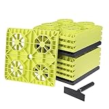 LTWHOME Caravan Levelling Ramp Set Heavy Duty for Leveling Single and Dual Wheelsand Jacks 21.5 * 21.5cm (Pack of 10)