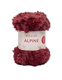 Sirdar Alpine, Luxe Faux Fur Yarn, Oxblood (405), 50g