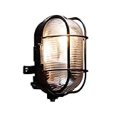 STATUS Turin Bulk Head Halogen Light Fitting | Black Outdoor Wall Light Fitting | 60SIBHBX2