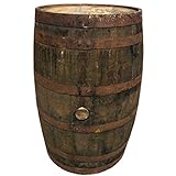 Celtic Timber Oak Whiskey Barrel - Reclaimed Scotch Barrels from Aging Whiskey, Home Decor & Gardens - Aged 20+ Years with Steel Bands & Rich Character from Scottish Distilleries - 40 Gallon (180L)