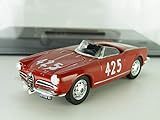 Supreme Models ALFA ROMEO GIULIETTA SPIDER VELOCE MODEL CAR 1956 RED 1:43 SIZE IXO + CASE K8