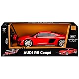 U.saf Kool Speed Audi R8 Coupe RC Replica Car 1:24 Scale – Remote Control Sports Car with Headlights, Rubber Tyres & Precision Steering for Kids and Collectors