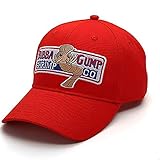 1pc Baseball Cap Adjustable Bubba Gump Baseball Cap Shrimp Embroidered Snapback Hats Running Costume Baseball Hat (red)