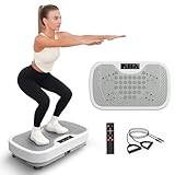 JOROTO Vibration Plate Exercise Machine, Whole Body Workout Equipment for Home Use - 99 Intensity Levels + 9 Programs + 2 Resistance Bands, Vibration Fitness Trainers