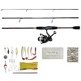 Rigged and Ready K-Fish Fishing Rod and Reel Combo Set with Line, Lures & Accessories + Angling Guide. 6ft Fish Pole Combination Saltwater freshwater (K-Fish Combination)