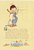 Mabel Lucie Attwell Please Remember Bathroom Toilet Metal Sign Humorous Plaque 15 x 20 cm