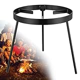 Campfire Tripod for Cooking - Campfire Cooking Equipment, Outdoor Fire Pit Stand, Portable Cast Iron Open Camping Tripod cookware for Dutch Oven,Grill,Lodge,firepit