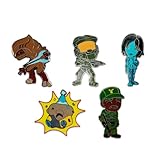 Youtooz - 5-Pack Collector Set 2" Halo Enamel Pins with Master Chief and Cortana - Halo Gift for Gamers, Multicolor, S