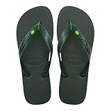Havaianas - Top Brasil, Comfortable, Durable and Lightweight Flip-Flops, with Non-Slip Sole, Brazilian Flag on the Straps, 8 UK