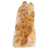 mookaitedecor 51-100g Mini Natural Citrine Crystal Cluster Citrine Stone Ornament Self-Standing Yellow Quartz Stone Feng Shui Ornament, Raw Healing Crystal Gift Rocks and Minerals Specimen