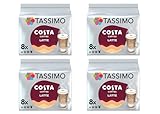 Tassimo Costa Latte 4 Pack, 32 T-Discs