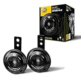 HELLA 3AL 012 588-011 Signal Horn - HELLA ESSENTIAL HORN S70 SET - 12V - 108dB(A) - Frequency Range: 380/480Hz - Low Tone/High Tone - Electric - Housing Colour: Black - Quantity: 2