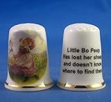 Birchcroft Porcelain China Collectable Thimble Little Bo Peep Nursery Rhyme