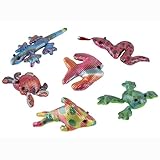 jameitop® Sand Animals Pack of 6 Animal Figures Sea Creatures Lizard Animals Dragon Snake Stuffed Toy Filled with Sand