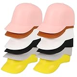 ibasenice Miniature Baseball Cap - 12PCS Mini Doll Cap Mini Baseball Cap Hat Photo Prop DIY Dress up Costume Accessories 11inch