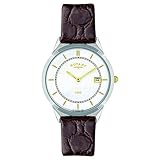 Rotary Men's Quartz Dial Analogue Display and Brown Leather Strap GS08000/02