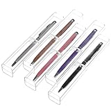 AMJKEJI 15 Pcs Pen Gift Boxes Empty Plastic Pencil Case Transparent Ballpoint Storage Box, Single Pen Display Case Gift for Father's Day, Graduation, Birthday, Christmas