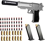 Toy gun with soft bullets,Foam Blasters,toy gun for Boys with ejectable magazine-1:1 size toy gun with magazine for safety training or play,unique gift