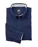 The Savile Row Company London Men's Classic Fit Linen-Cotton Blend Long Sleeve Casual Shirt - Navy - Extra Large