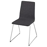 IKEA LILLÅNÄS Chair, Chrome-Plated/Gunnared Dark Grey