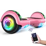 SISIGAD Hoverboard Self Balancing Scooter 6.5" Two-Wheel Self Balancing Hoverboard with Bluetooth Speaker and LED Lights Electric Scooter for Adult Kids Gift