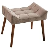 Atahome Dressing Table Stool Vanity Stool - Elegant and Comfortable Padded Makeup Dressing Table Chair for Bedroom Petunia (Antique Rose)