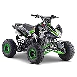 FunBikes Xtrax Sport 125cc Green Junior Petrol Quad Bike – Electric Start, Independent Front Suspension, Mono-Shock Rear, LED Lights, CE Approved, Boxed & Partially Assembled