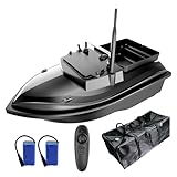 HEVMEVENI RC Bait Boat for Carp Fishing – 2kg Load Capacity with Spare Batteries and Carry Bag (Black)