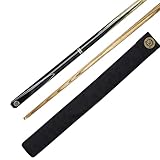BCE RSC.1a 2 Piece Ash Snooker/Pool Cue - 145cm with 9 5mm Tip Unisex Cue, Black Butt/Natural Wood Shaft