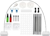 MUAEEOK 10ft Balloon Arch Kit, Wide Adjustable Ballon Arch Stand Kit with Water Fillable Base Balloon Pump Knotter Glue Ground Nails for Wedding Birthday Party Decorations