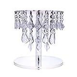 WEPDIY Crystal Acrylic Cake Stands set for Table Wedding Centerpiece Tower Set of Cake Stands (5.9 inch, Acrylic)