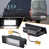 OZ-LAMPE LED Number Plate Light for Merceds-Benz Viano W639 Vito Bus Vito Mixto Kasten Sprinter W906,Rear License Plate Lamps, 3528 SMD with CAN-bus Error Free Waterproof Rear Lamps 2PCS