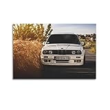 Sport Car Poster for BMW E30 325i Racing Car Supercar Decorative Painting Canvas Wall And Art Picture Family Bedroom Decor 12x18inch(30x45cm)