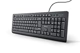 Trust Taro Wired Keyboard, Qwerty UK Layout, Quiet Keys, Full-Size, Spill-Resistant, 1.8 m Cable, USB Plug and Play, Keyboard for PC, Laptop, Mac - Black