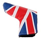 Union Jack Design Blade Golf Putter Cover PU Leather Golf Club Headcover Fit Most Putter Head