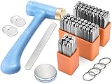 Sunowl 63PCS Metal Stamping Kit, 3mm Numbers and Letters Punch Set for Metal, Alphabet A-Z, a-z, Numbers 0-9 & Symbols, Metal Stamping Tools for Jewelry Making DIY Leather