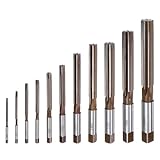sourcing map 11pcs Hand Reamers Set 3mm 4mm 5mm 6mm 8mm 10mm 12mm 14mm 16mm 18mm 20mm H8 Metric Alloy Steel Reamer Bit Straight Flutes Steel Cutting Tool for Metal Wood Hole Reaming