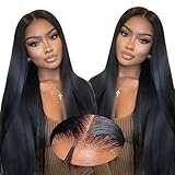 Oxeyegirl 18 Inch Straight Human Hair Wig for Black Women,9X6 HD Lace 200% Density Glueless Wigs Human Hair Pre Plucked Pre Cut,Wear and Go Glueless Wig Lace Front Brazilian Human Hair Wigs