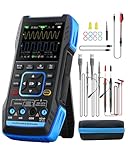 Handheld Oscilloscope Multimeter 2C53T, WapoRich 3 in 1 Oscilloscope 2 Channel with Signal Generator, 50MHz, 250 MSa/s, 13 Signal Waveforms, TRMS 19999 Counts, Cursor/X-Y/FFT Function, Online Update