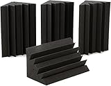 Auralex Acoustics LENRD Acoustic Absorption Bass Traps, 24" x 12" x 12", 4 Pack, Charcoal