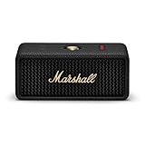 Marshall Emberton III Portable Bluetooth Speakers, Wireless, IP67 Rating Dust & Water Resistant, 32+ Hours Playtime, Quick Charge - Black & Brass
