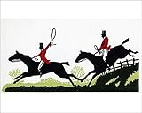 Media Storehouse Silhouette of a Fox Hunting Scene Print - Print 10"x8" (25x20cm) (7239793)