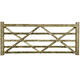 Ruby Wooden Larch 5 Bar Field Diamond Brace Agricultural Gate - Various Sizes (0.6, 0.9)