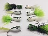 Fly Fishing Pike Flies POPPERS Size 4 Saltwater Bass Trout Perch Chub + FREE BOX #320