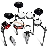Alesis Nitro Pro Electric Drum Kit with Dual-Zone Quiet Mesh Pads, 500+ Authentic BFD Sounds, Bluetooth, Drumeo, USB MIDI, Double Kick Compatible