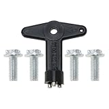 A ABSOPRO Alloy Wheel Center Cap Screws Bolts with Key for RENAULT MEGANE CLIO SCENIC No.7700422600/1610001/90495549 Hub Center Cap Bolt Kit