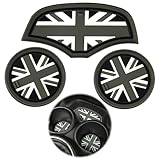 3pcs Anti-Slip Soft Silicone Car Cup Holder Coasters Union Jack UK Flag Style, Cars Holder Accessories Insert Vehicle Car Cup Mats Compatibled with Mini F55 F56 F60