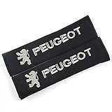 Peugeot PUGS Seat Belt Pads Silver Black