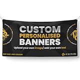 ZNOR Personalised Banner Add Your Own Custom Photo/Logo/Text Heavy Duty PVC Vinyl Banner with Eyelets for Business Ads, Birthday, Festival, Gender Reveal Background, Holiday Offer